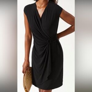 Tommy Bahama Black Clara Faux Wrap Dress